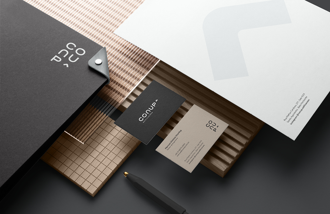 Branding Conup Edificações - Pixograma Estúdio de Criação