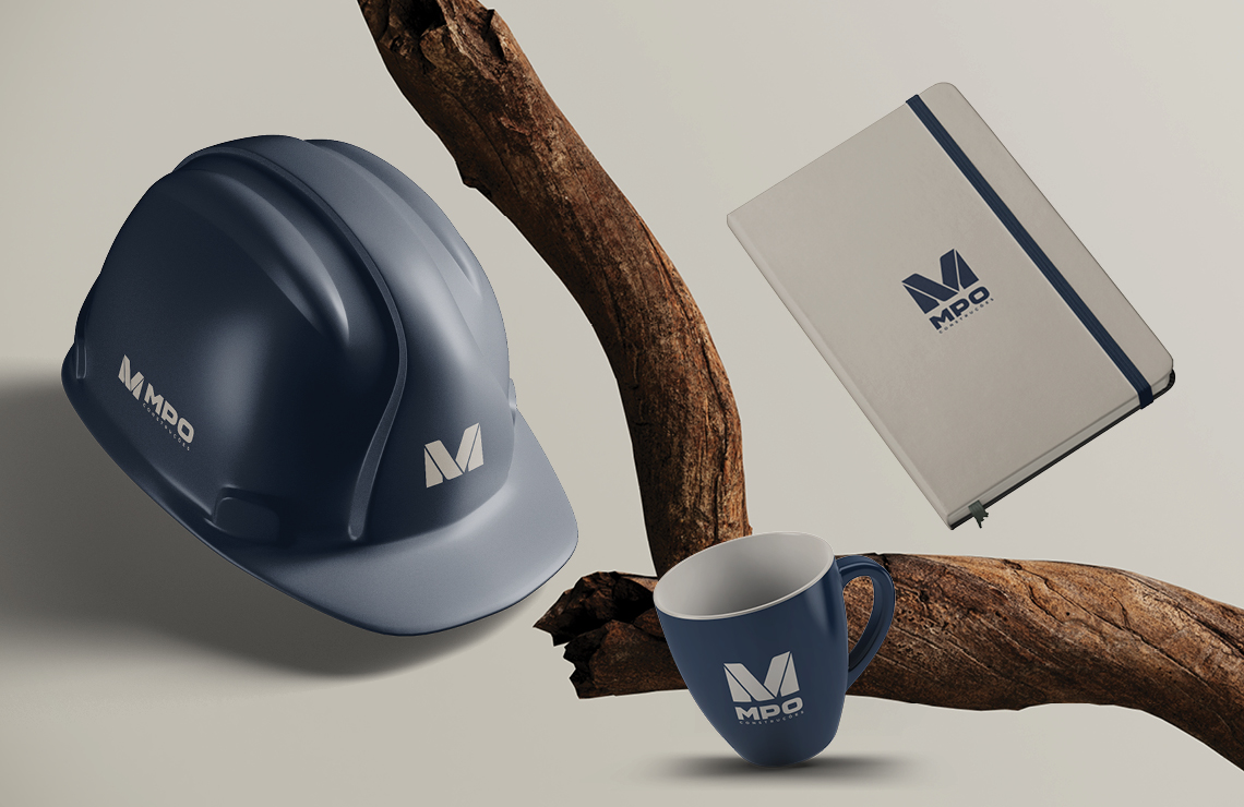 Branding MPO Construções - Pixograma Estúdio de Criação